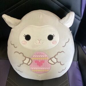 Squishmallows Sophie the Lamb 11” Easter Egg Heart Design Gray